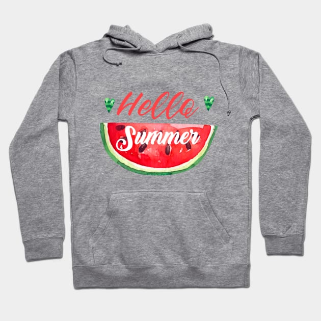 Hello Sweet Summer Graphic / Ladies Summer / Beach Vacation / Summer Graphic / Watermelon Summer / Sweet Summer Hoodie by StreetStyleTee